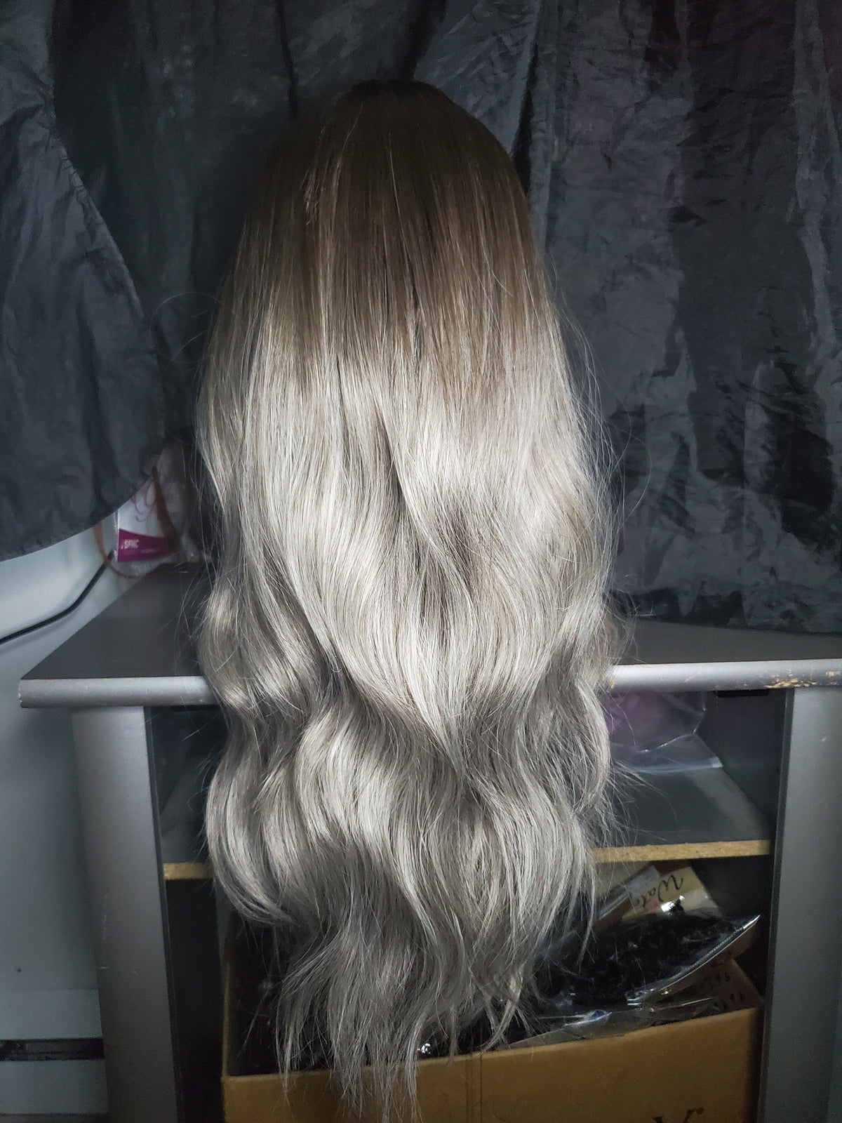 Dark Grey ombre wig