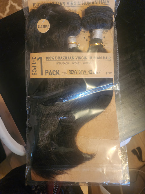 100% Brazilian Human Hair Sew-in weaves