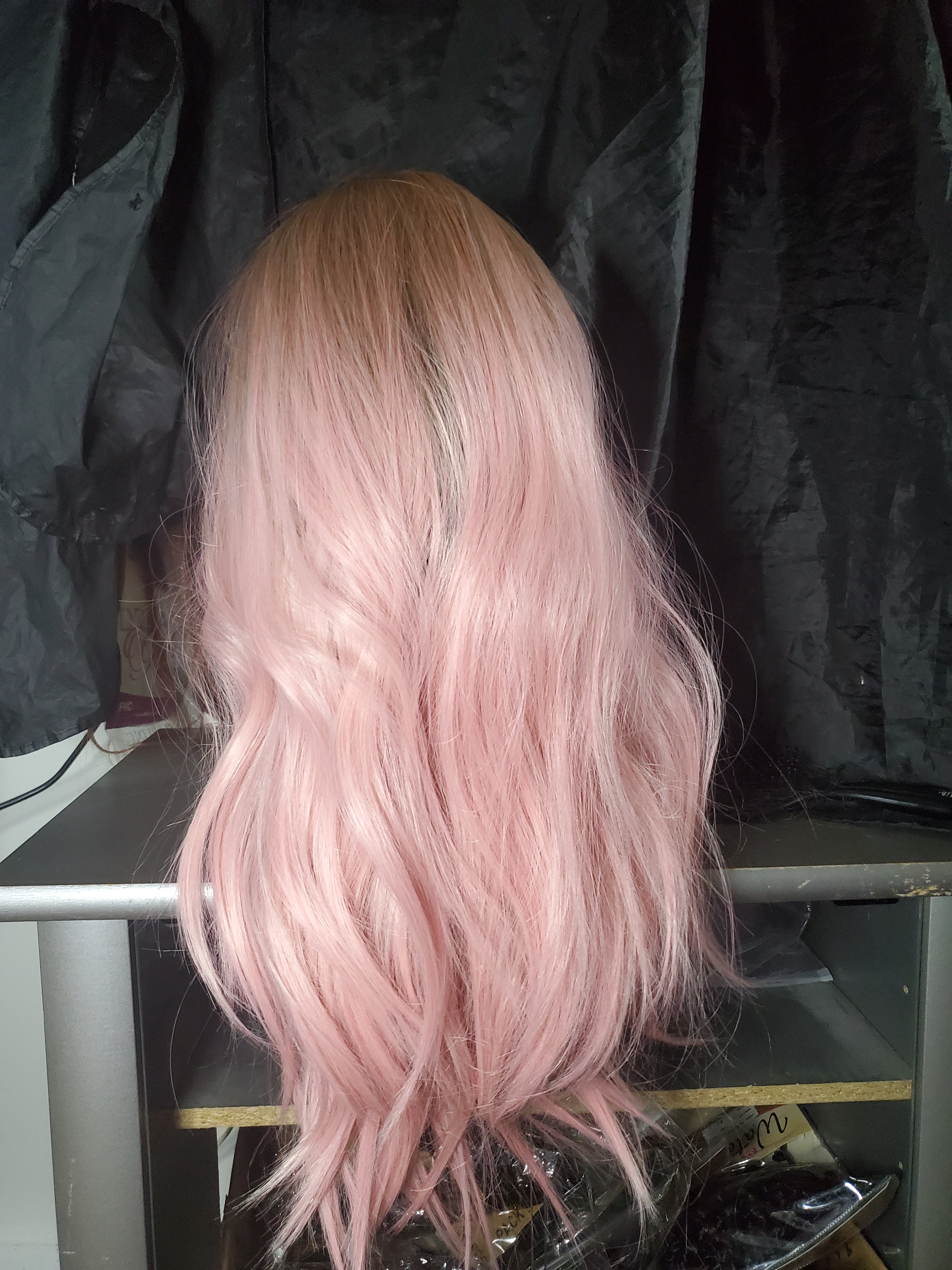 Pink ombre wavy wig