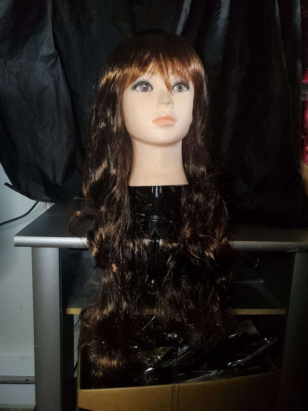 Glossy chocolate Brown wig