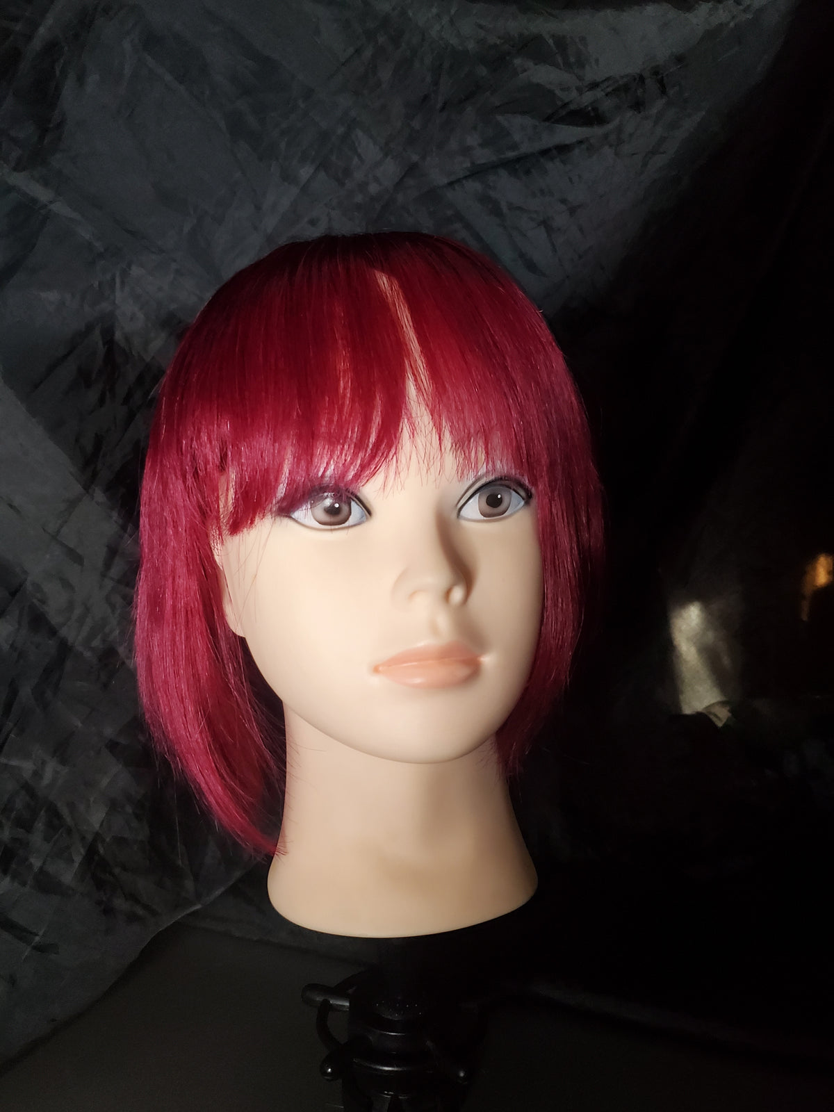 Maroon bob wig