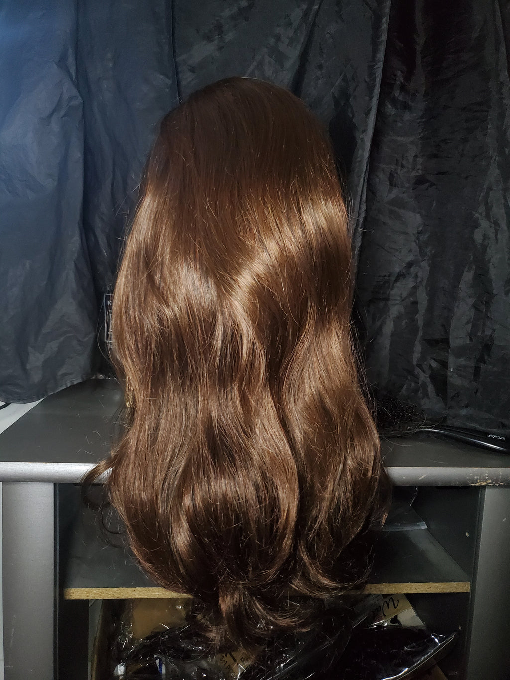 Dark brown wavy wig