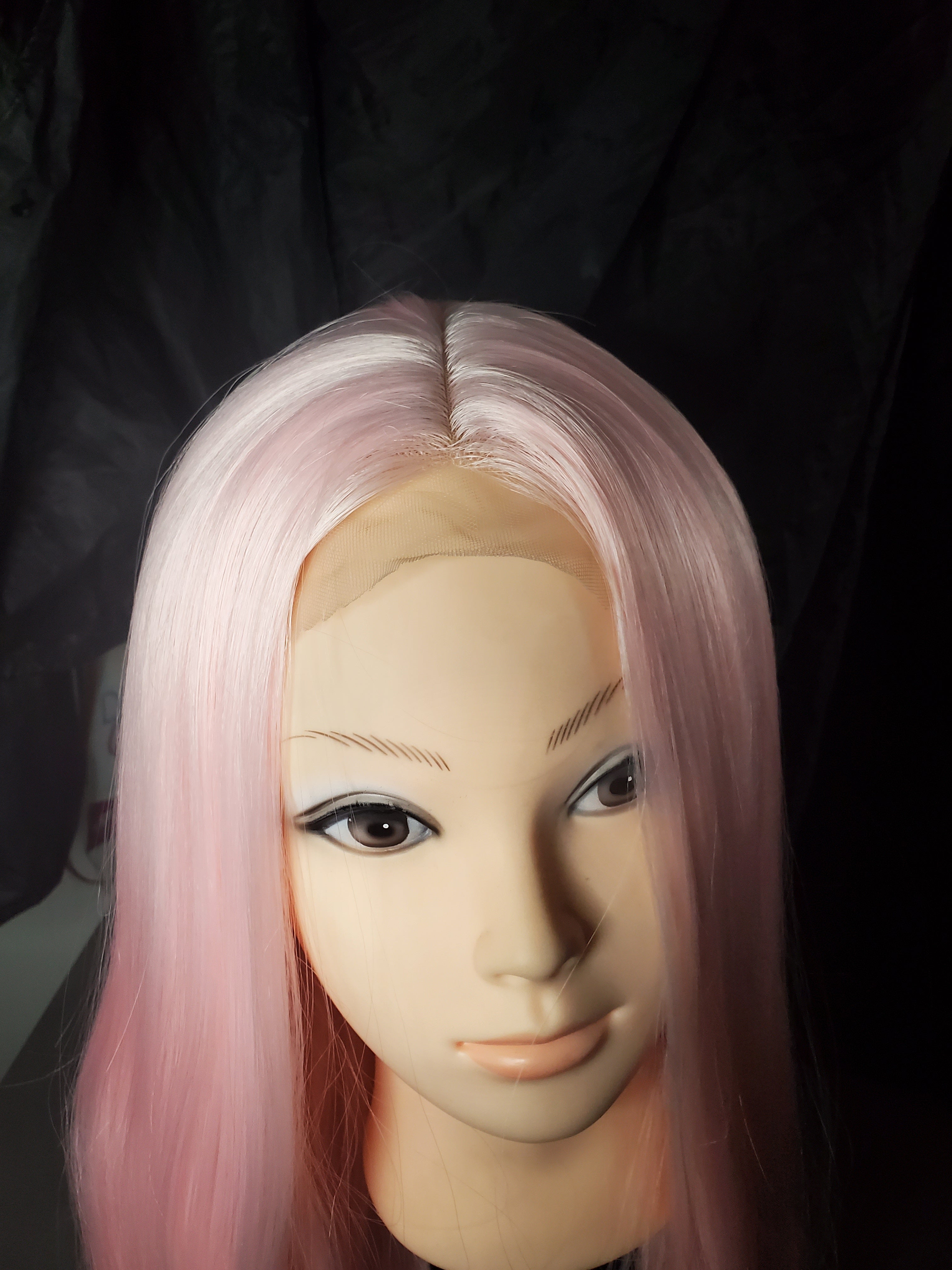 Light pink lace wig