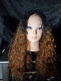 Caramel brown ombre lace wig