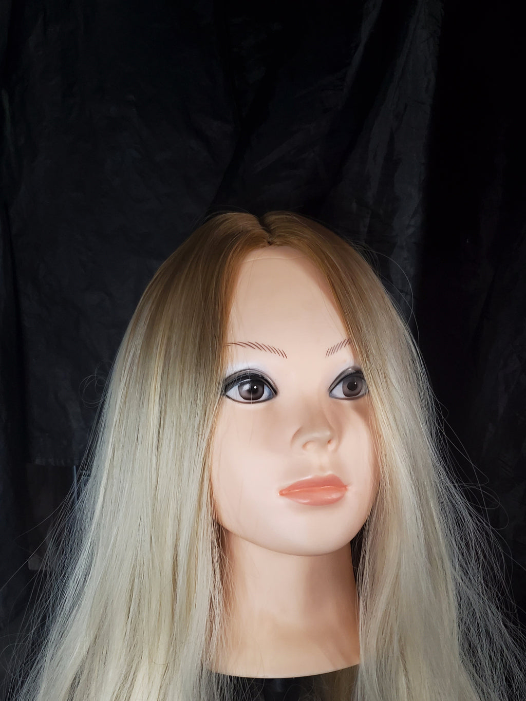 Light blonde ombre wavy wig
