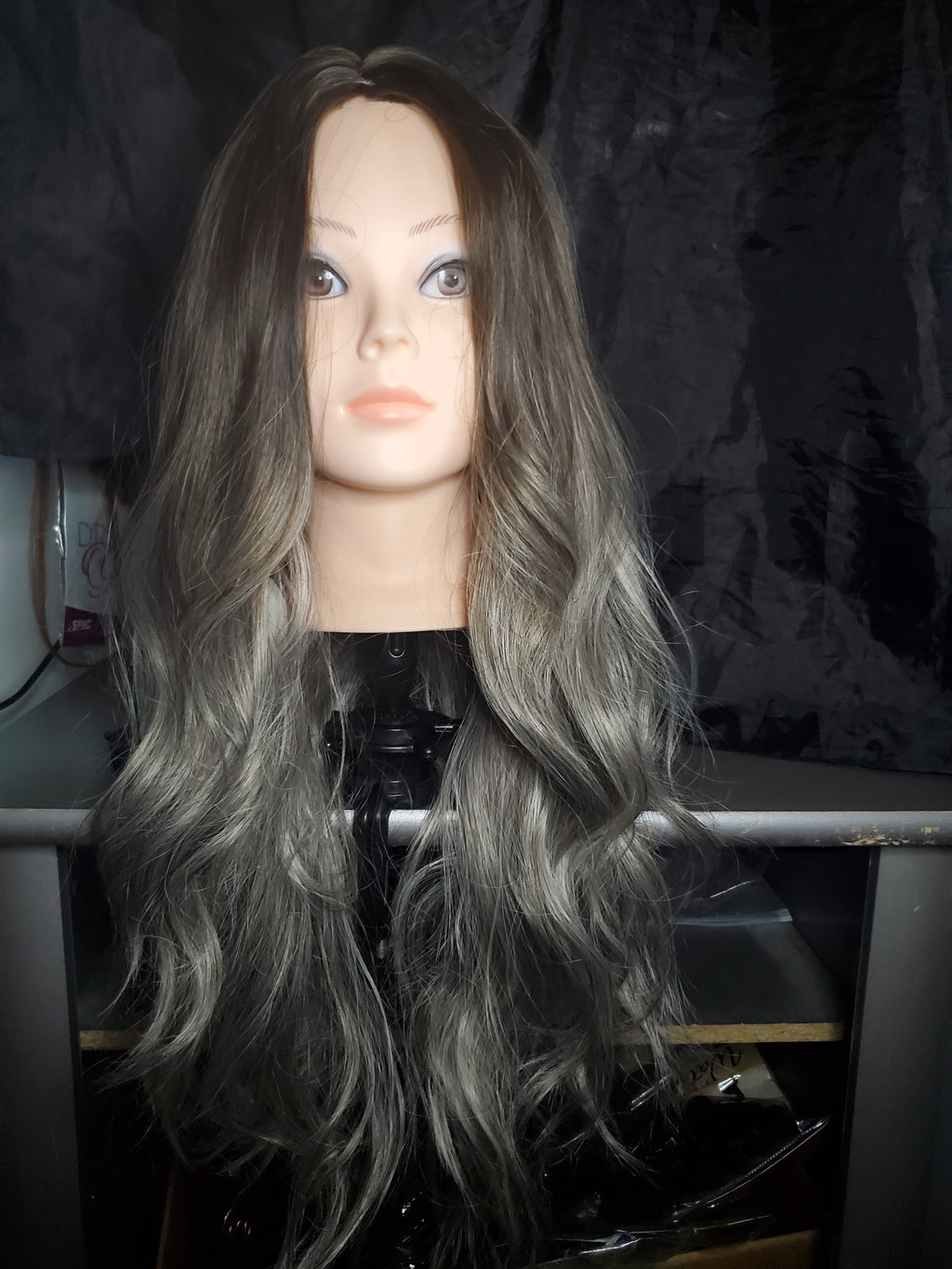 Dark Grey ombre wig