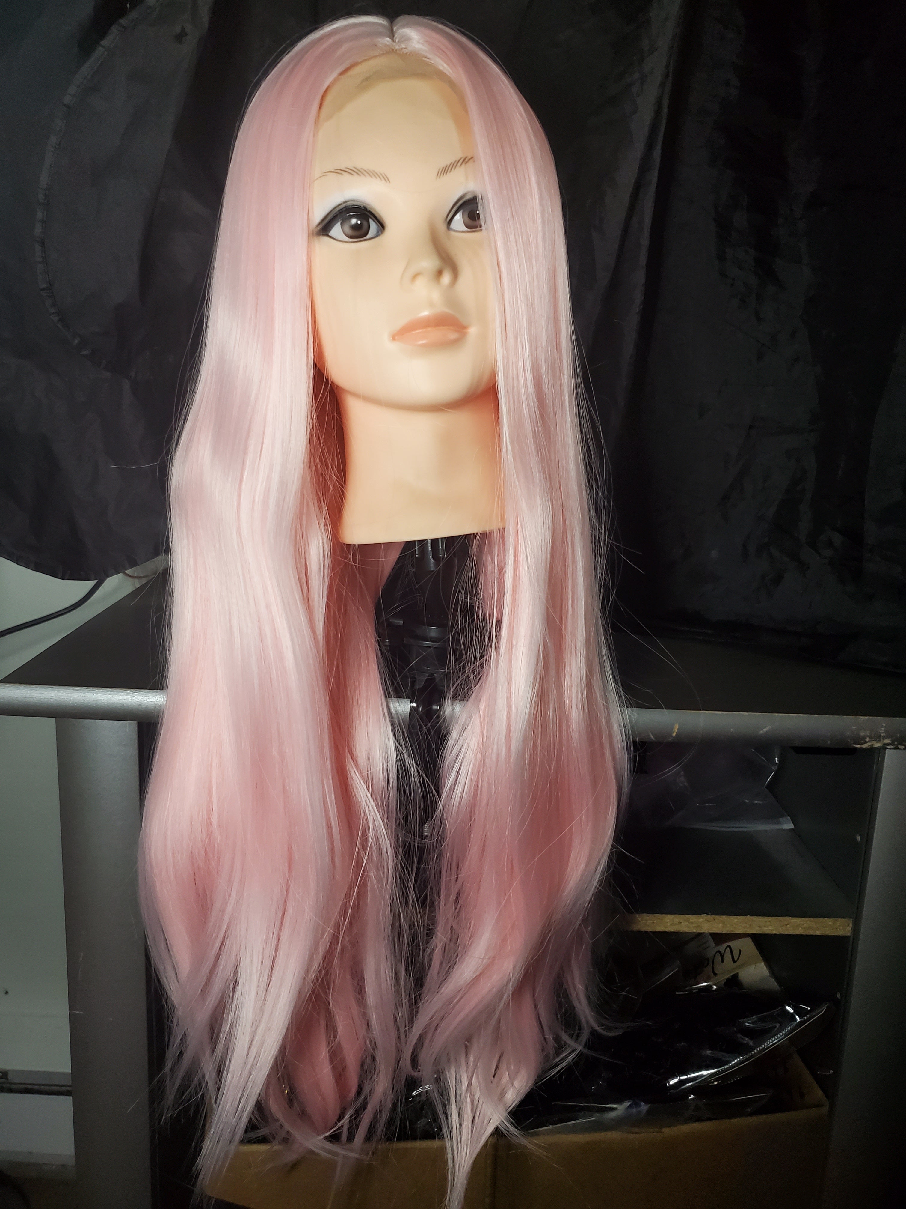 Light pink lace wig