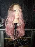 Pink ombre wavy wig