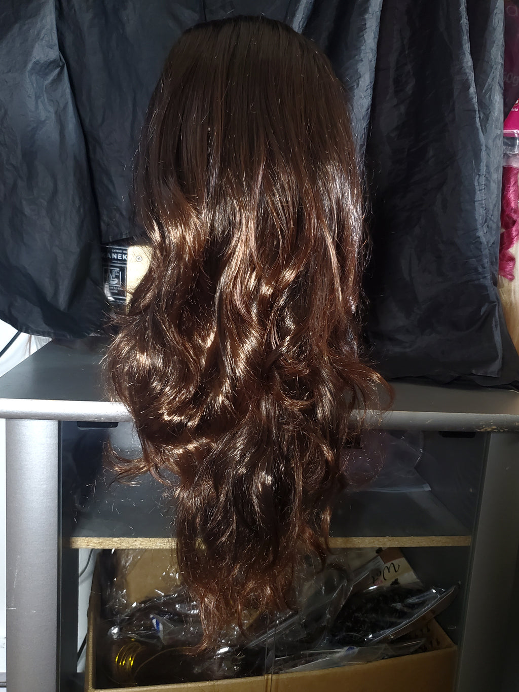Glossy chocolate Brown wig